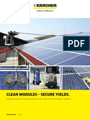 Solar Panel Cleaning Machine | PDF | Photovoltaic System | Soil