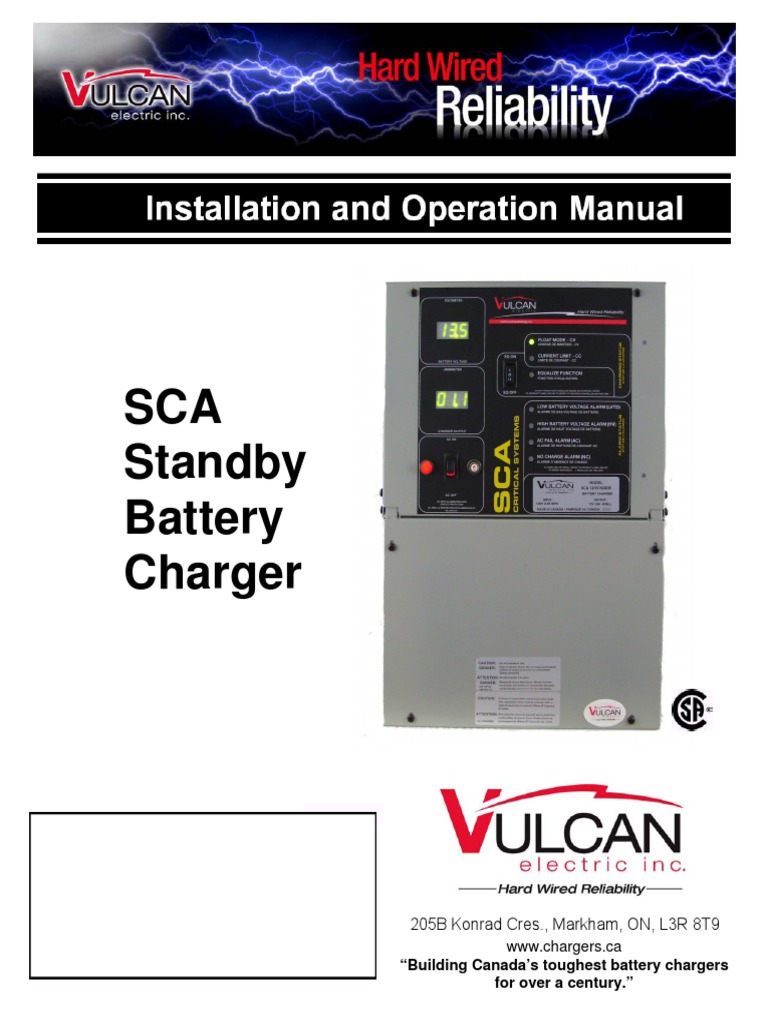SCA Battery Charger Installation Guide | PDF | Battery Charger | Switch