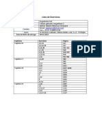 Lista de Exercícios de Cálculo Aplicado à Engenharia 2