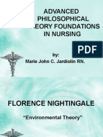 Advanced Philosophical Theory Foundations in Nursing: By: Marie John C. Jardiolin RN