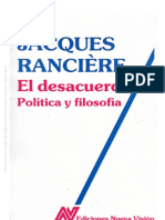 Ranciere Jacques El Desacuerdo Politica y Filosofia