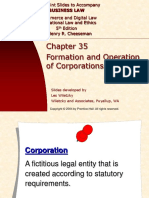 Formation and Operation of Corporations: Business Law