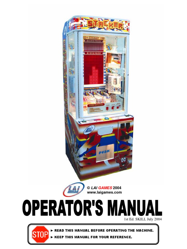 Games: Read This Manual Before Operating The Machine. Keep This Manual ...