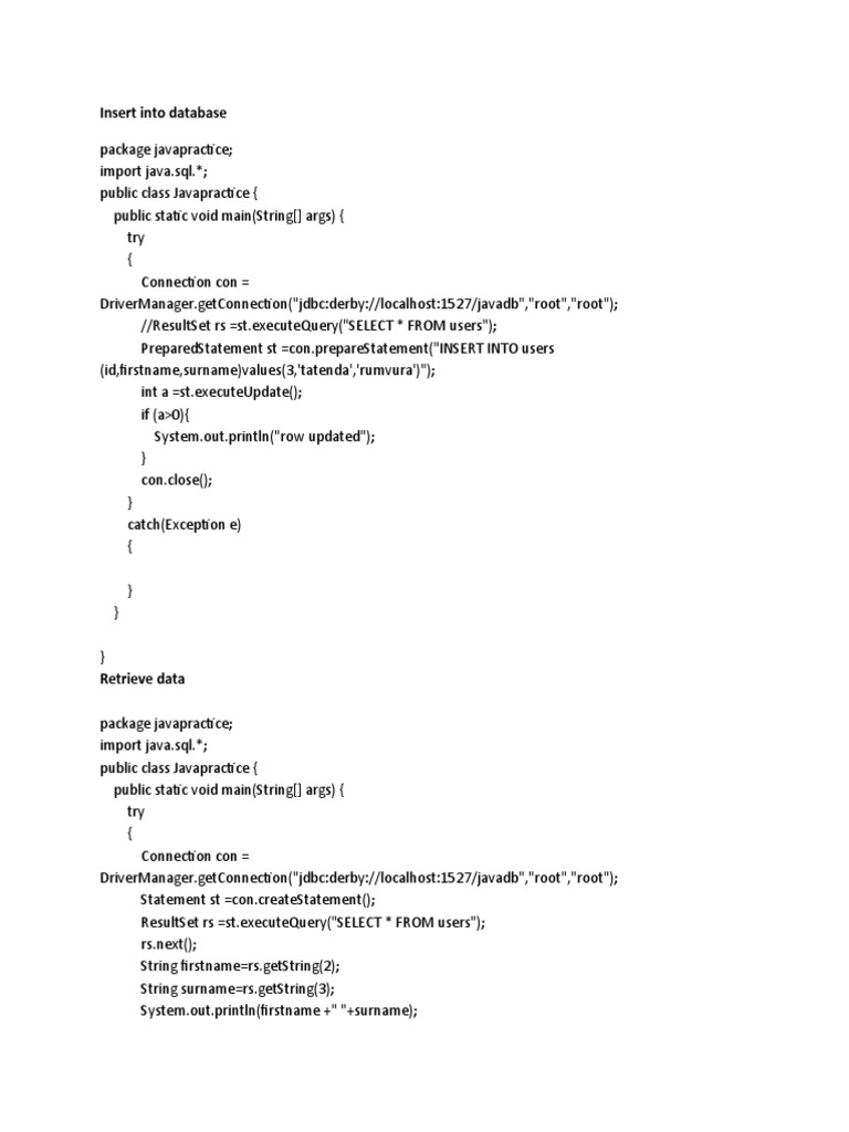 Insert Into Database | PDF