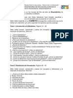 Conceptos Básicos. Distribución de Frecuencias. Tarea de Bioestadistica