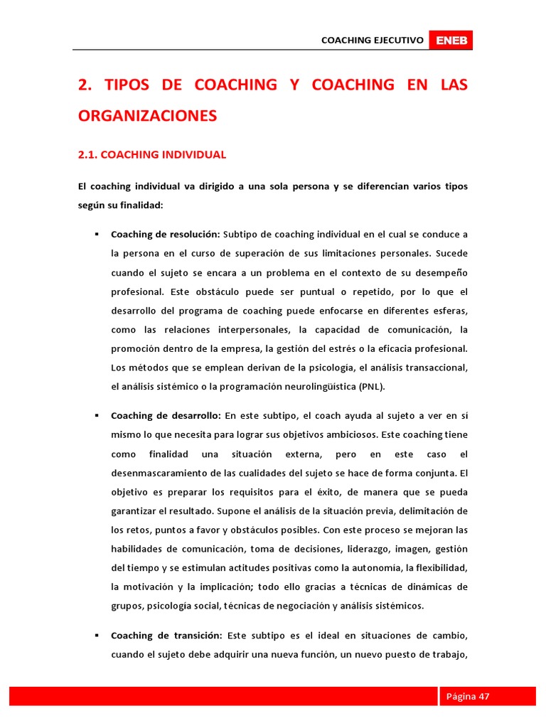 Coaching. m2 | PDF | Liderazgo | Comportamiento