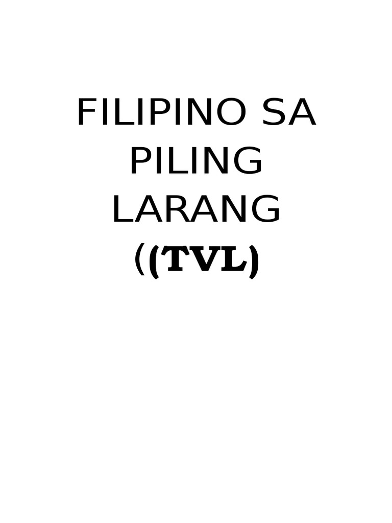 Filipino Sa Piling Larang Notes | PDF