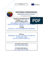 Memoria Técnica de Instalación de Climatización de Clínica Dental - Ima301d