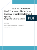 Non Thermal or Alternative Food Processing Methods To Enhance Microbial Safety and Quality