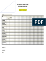 Gulf Medical Complex Clinic Emergency Crash Cart Monthly Checklist