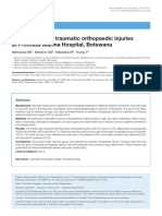 Epidemiology of Traumatic Orthopaedic Injuries at Princess Marina Hospital, Botswana