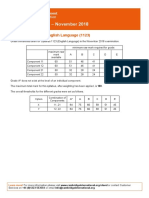 Grade Thresholds - November 2018: Cambridge O Level English Language (1123)