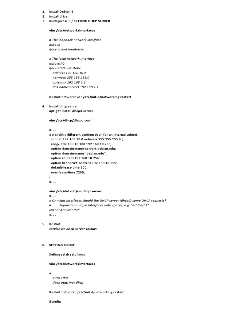 Vim Service IscDhcpServer Restart PDF