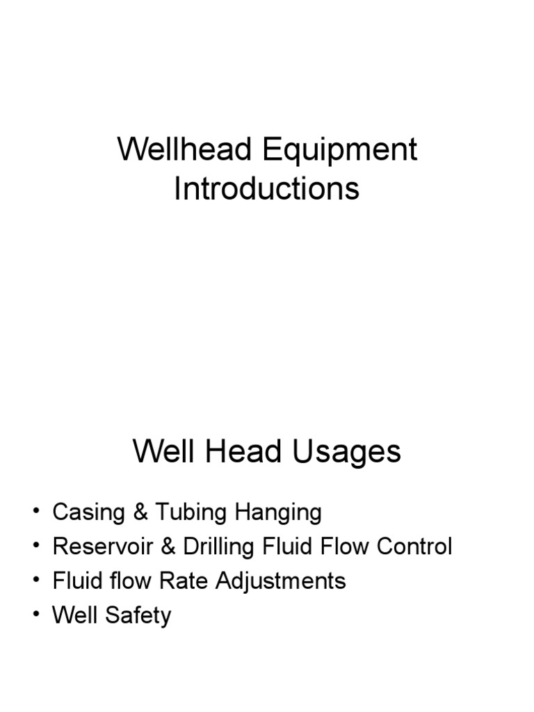 Well Head Equipment | PDF | Casing (Borehole) | Valve