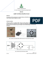 Full Wave Rectifier Circuit Lab Manual