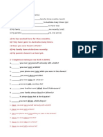 1-Complete Com o Present Perfect:: 2 - Complete As Sentenças Com HAS Ou HAVE