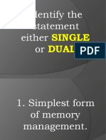 Identify single or dual operating system statement