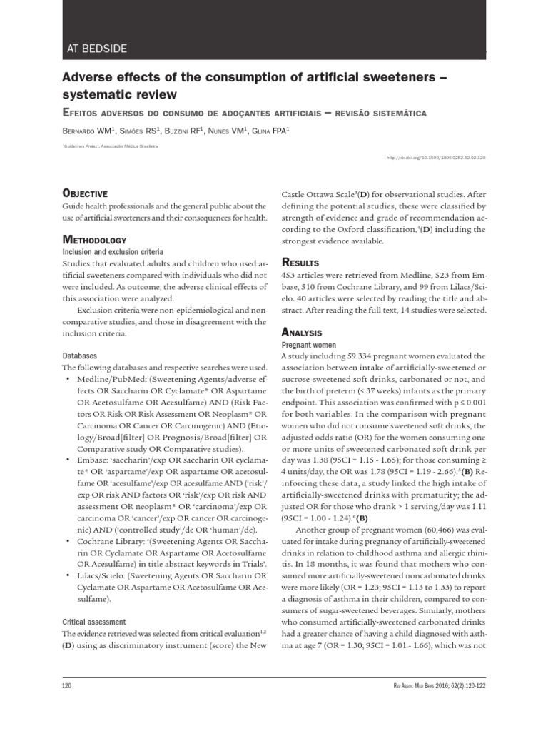 Adverse Effects of Artificial Sweeteners | PDF | Sugar Substitute | Cancer