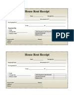 House Rent Receipt Template