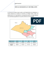 Características geográficas y población de la Provincia de Chiclayo