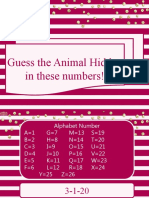 Guess Animals from Numbers Code