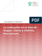 La Evaluacion en El Area de Lengua Primaria