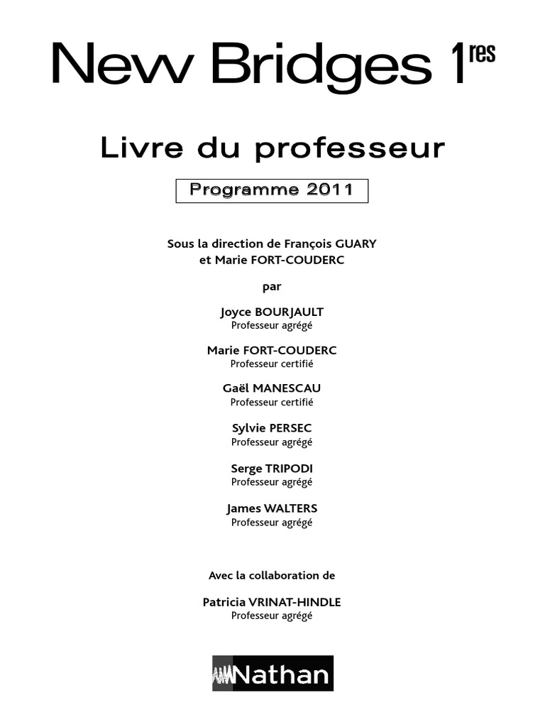 Nathan 1 Ers 11 Corrigesmanuelslycee Pdf Communication Semiotics