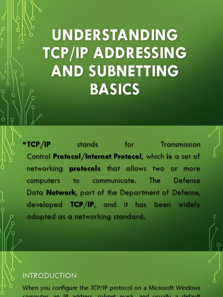 Understanding Tcp/Ip Addressing and Subnetting Basics | PDF | Ip ...