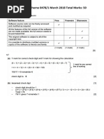 Marking Scheme 0478/1 March 2018 Total Marks: 50