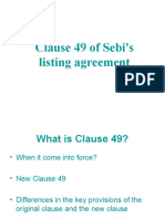 Clause 49 of Sebi's Listing Agreement