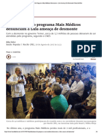 Profissionais Do Programa Mais Médicos Denunciam a Lula Ameaça De Desmonte _ Brasil de Fato