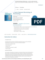 Guide For Authors - Journal of Industrial Microbiology & Biotechnology