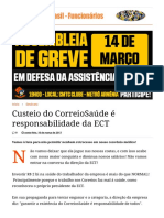 Custeio Do CorreioSaúde é Responsabilidade Da ECT _ Correios Do Brasil - Funcionários