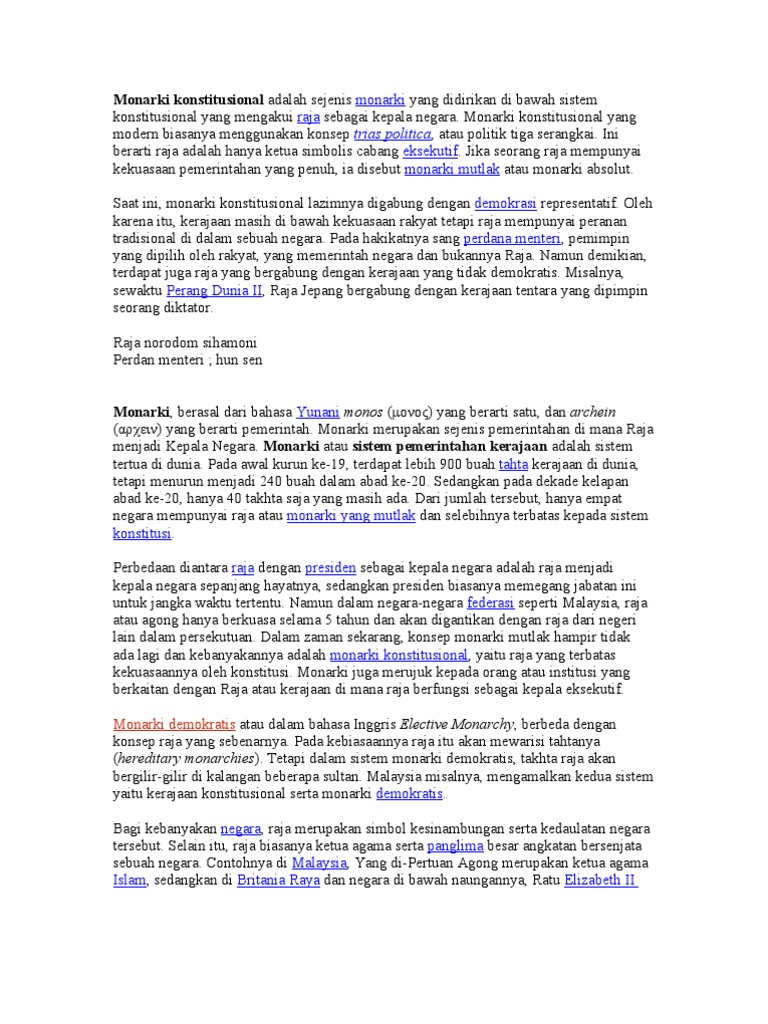 Monarki Konstitusional