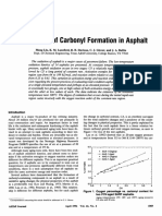 Of In: The Kinetics Carbonyl Formation Asphalt