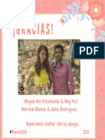 ¡Gracias!: Mariam Blanco & Julio Rodriguez "Reyna Del Estudiante & Rey Feo"