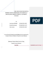 Prevalence and Factors Associated With Mental Distress Among Undergraduate Students at Kilimanjaro Christian Medical University College