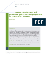 Reconstruction, Development and Sustainable Peace: A Unified Programme For Post-Conflict Countries