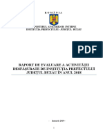 RAPORT 2018 Institutia Prefectului BUZAU