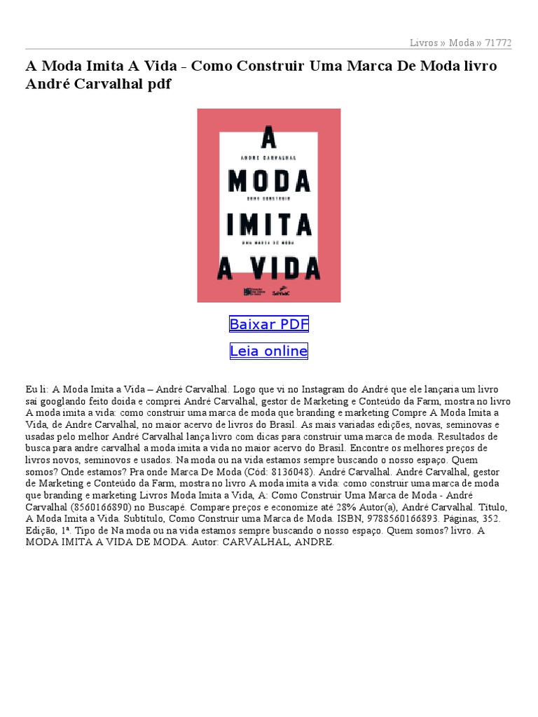 A Moda Imita A Vida Como Construir Uma Marca de Moda | PDF
