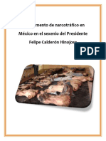 El incremento de narcotráfico en  México en el sexenio del Presidente  Felipe Calderón Hinojosa.docx