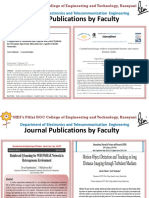 Journal Publications by Faculty: Department of Electronics and Telecommunication Engineering