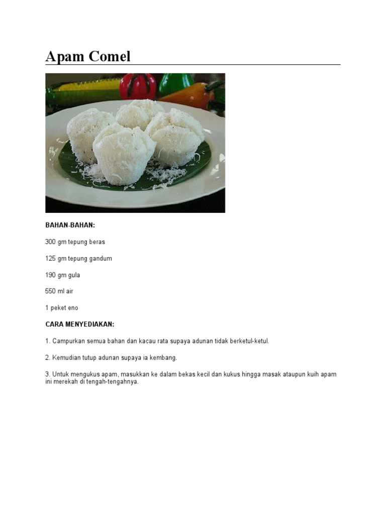 Resepi Kuih Apam Beras Merekah Www Resepiterkini Biz