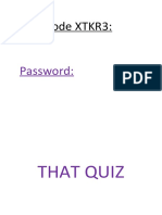 Test Code XTKR3:: Password