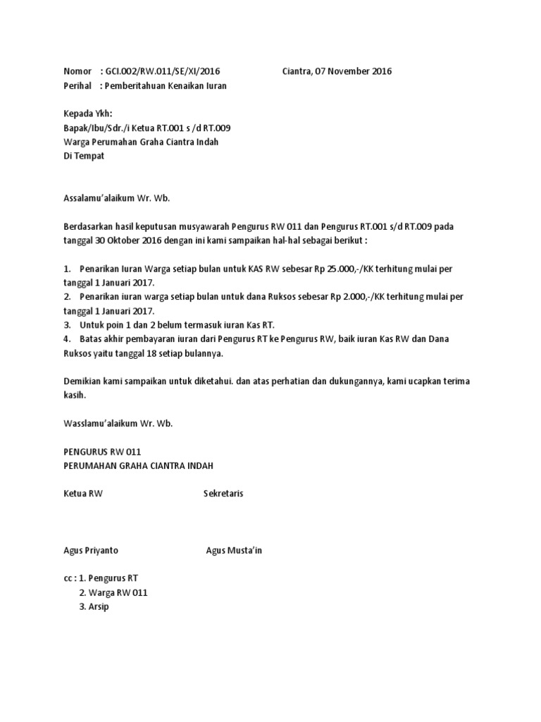 Contoh Surat