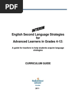 English Second Language Strategies For Advanced Learners in Grades 4-12