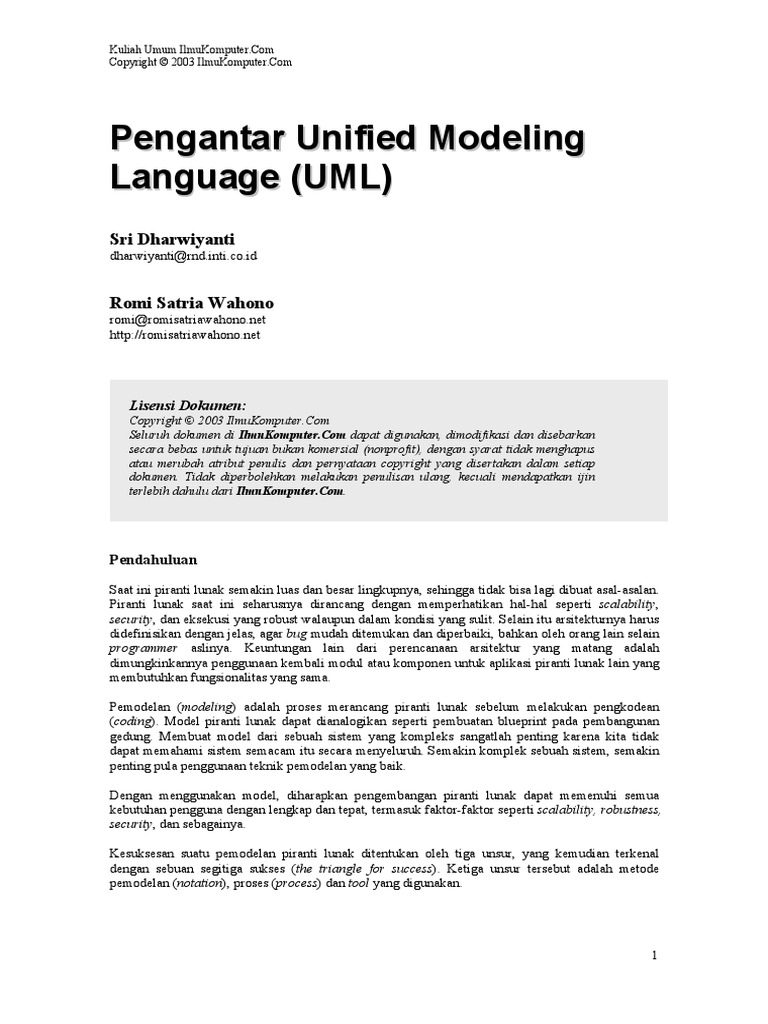 Unified Modeling Language PDF | PDF