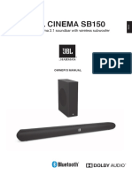 Owners Manual - JBL - SB150 English