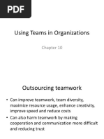 Using Teams in Organizations