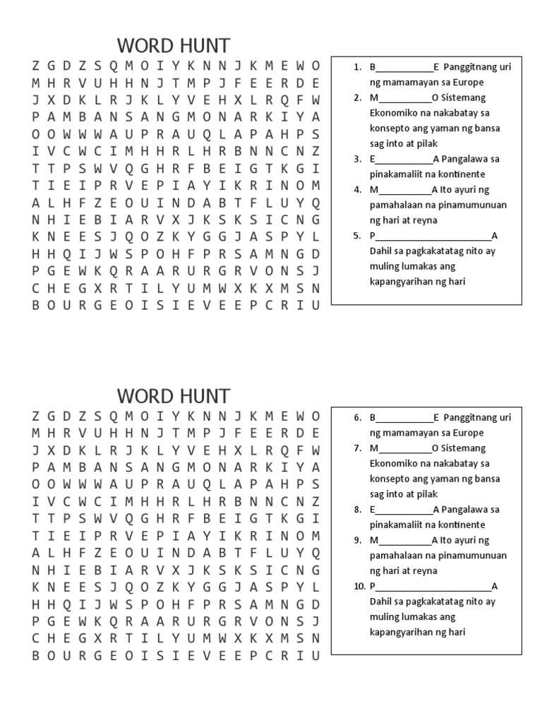 Word Hunt | PDF